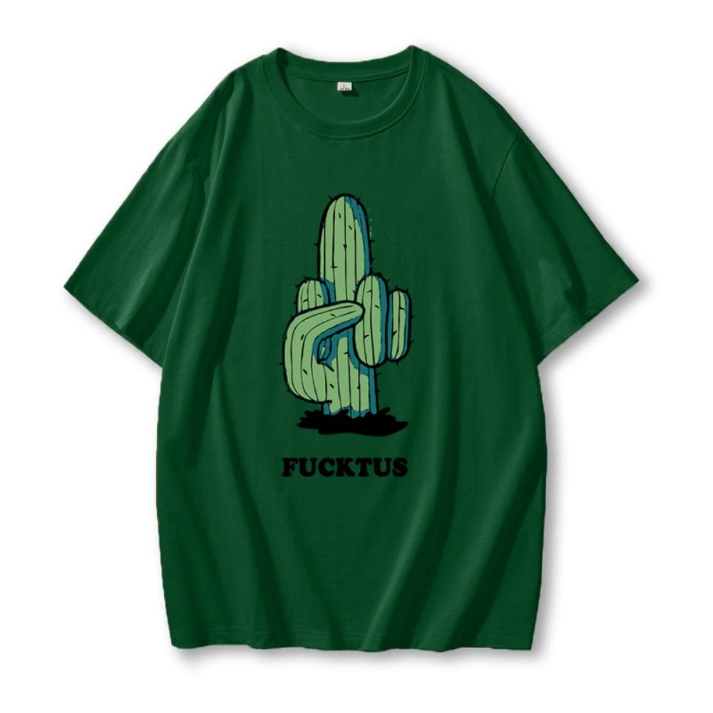 Hirsionsan Green Plant Graphic Printed T Shirt Women Summer Spring 100% Cotton Short Sleeve Loose Tee Female Oversized Girls Tees Tops