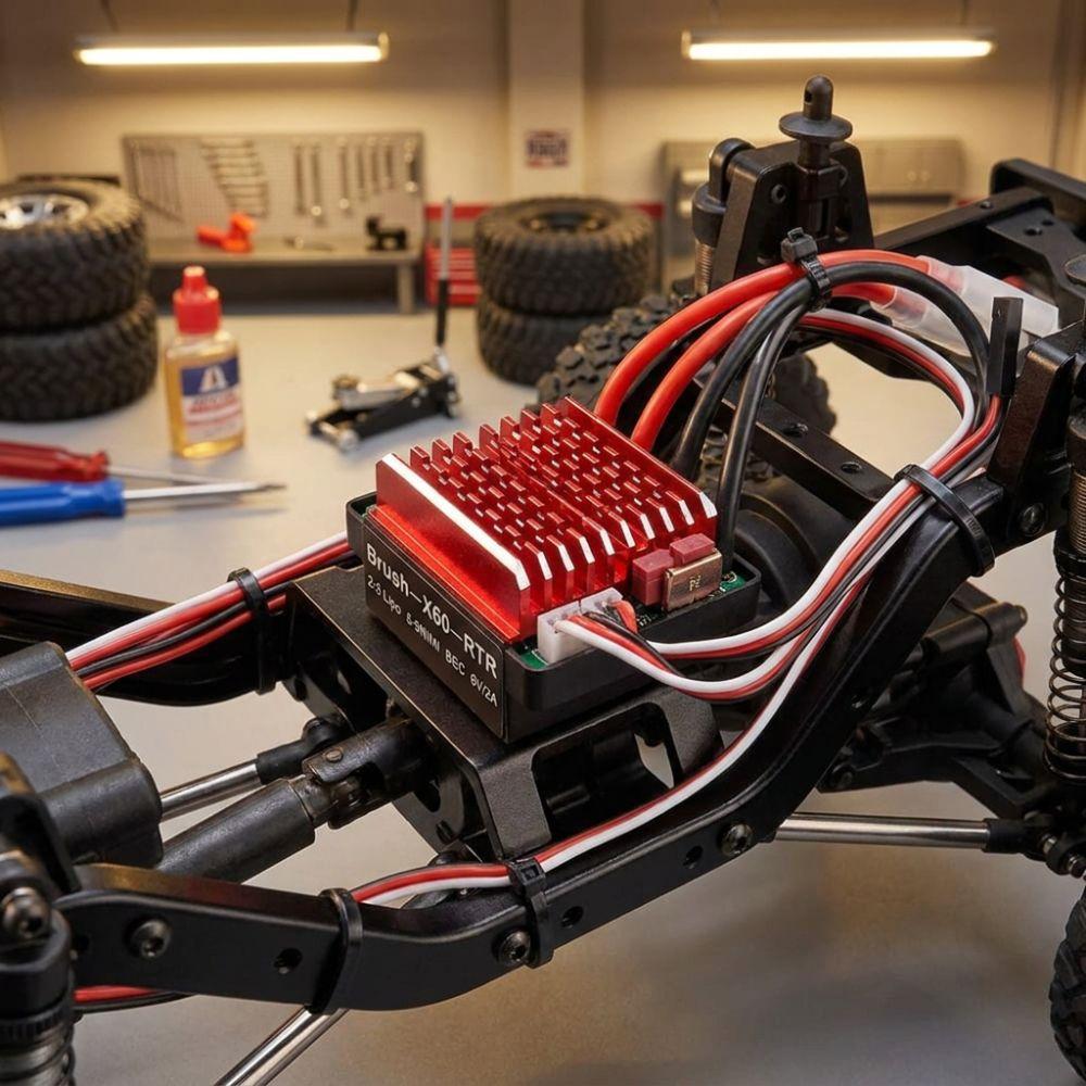 60A Electronic Speed Controller Brushed Motor RC Car Brushed ESC Durable 60A Brushed ESC