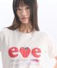 AMBLER Strawberry Applique Embroidery Short Sleeve T-Shirt As1308 (Ivory)