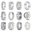 Classic Rings Ideal For Women Copper Color Crown Bow Star Shape Moon Colorful Zircon Rings Fine Wedding Engagement Birthday Jewellery Gift