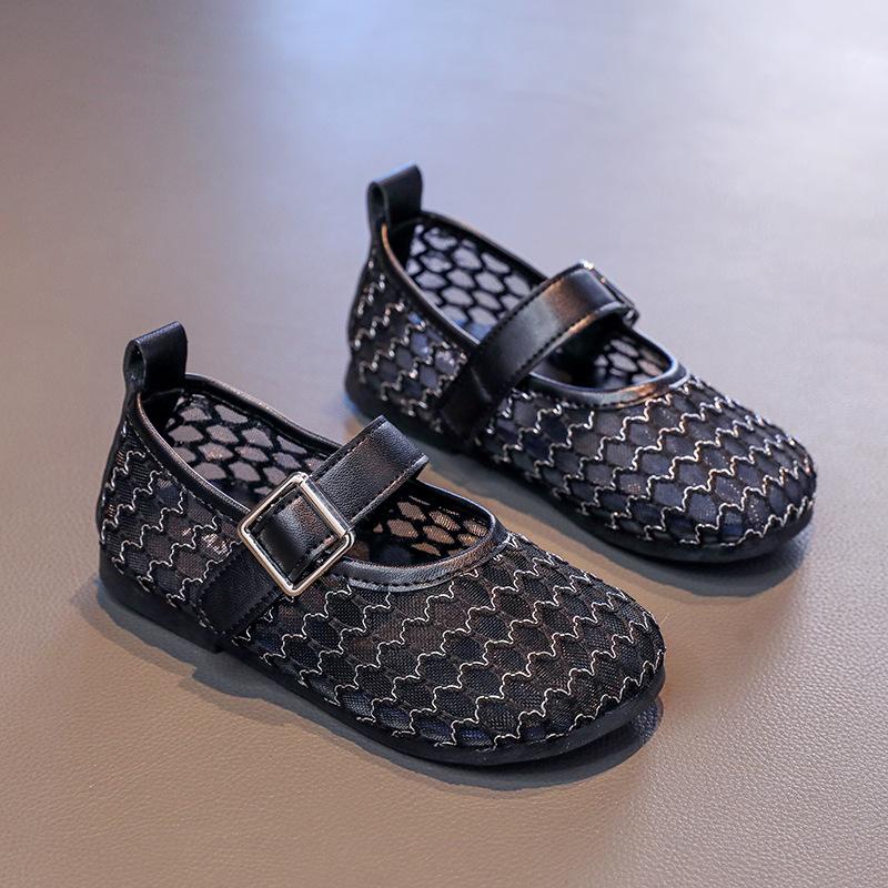 

Girls Flats Shoes Children s Princess Shoes Summer Soft Bottom Hollow Weaving Fashion Breathable Non Slip Kids Sandals 30 чорний