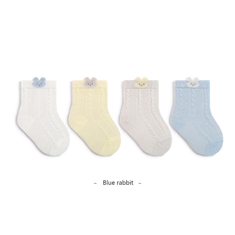 4 Pairs Newborn Baby Socks Light Thin Baby Girl Socks Soft Cotton Baby Boy Socks For Newborns
