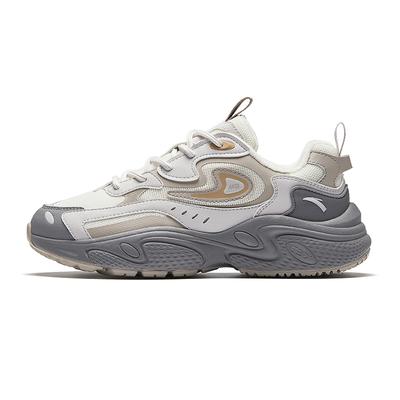 Tela Cuero Sintético TPU Forro Polar Starlight Casual Ligero Aumento de Altura Top Bajo Zapatillas de Papá Mujer zapatilla Blanco Gris 922348836-10