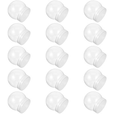 15 Peças Globos de Água Transparentes com Tampa de Rosquear Vazio Adereços para Fazer Globo de Neve globos de neve kit de globo de neve globo de água DIY