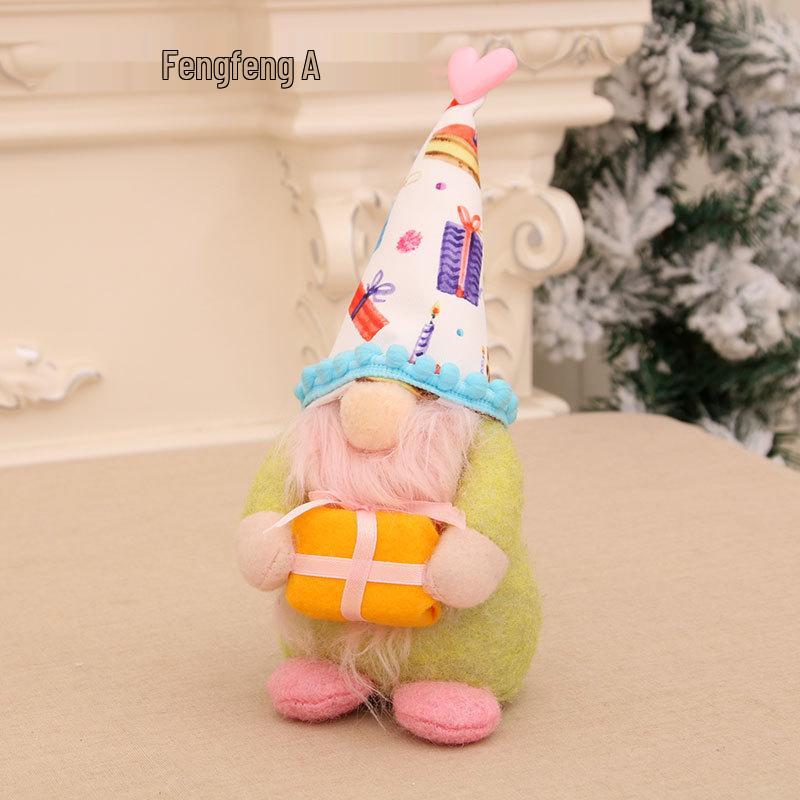 Cross New Faceless Gnome Rudolph Valentine’s Day Birthday Display Decoration