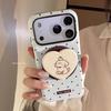 Blue Polka Dot iPhone 17PM Case with Magnetic Bracket; Compatible with iPhone 14/15 & 16.