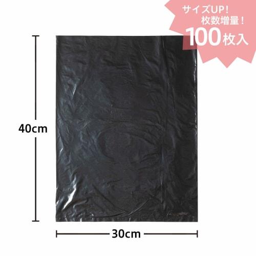 Chemical Japan Garbage Bags, Black, Deodorizing, 30cm Wide x 40cm Long, 0.02mm Thick, 100 Bags, for Bathroom Corners, See-Through, Compatible with Squ
