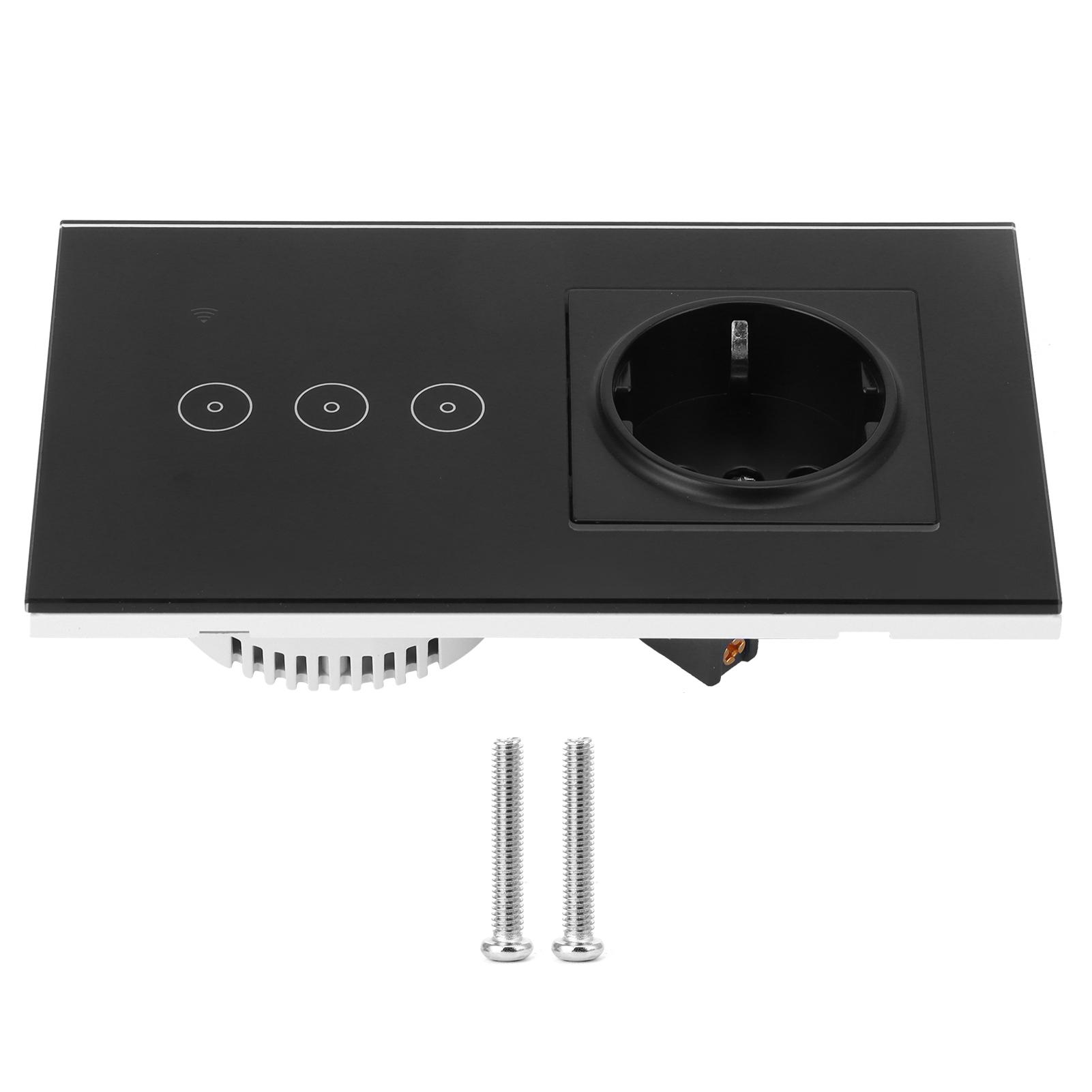 

Multifunction Smart Wall Switch with Socket WiFi Switch Socket for Tuya 95/AC 10A