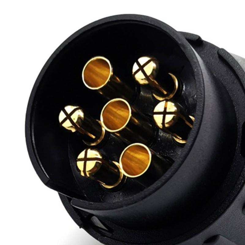 7 Pin To 13 Pin Plug Adapter Trailer Connector Towbar Towing Durable Waterproof Plugs Socket Adapter Protects Connection