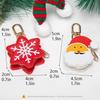 Christmas-themed Bag Charm Stylish Santa Claus Keychain Snowflake-shape Coin Purse Niche Design Headphone Bag New Versatile Gift