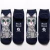 Animal Cotton Socks Women Autumn Winter Cute Cartoon Cat Dog Parttern Mid Tube Sock Kawaii Female Girl Funny Floor Sleep Socks