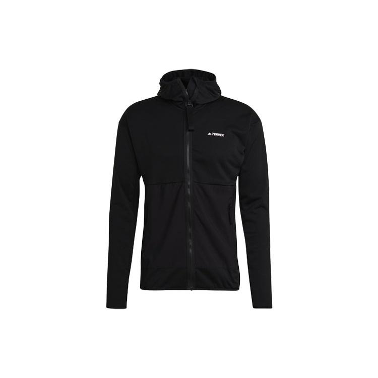 adidas Terrex Sports Solid Color Hooded Jacket Black Men s GI7313 XS