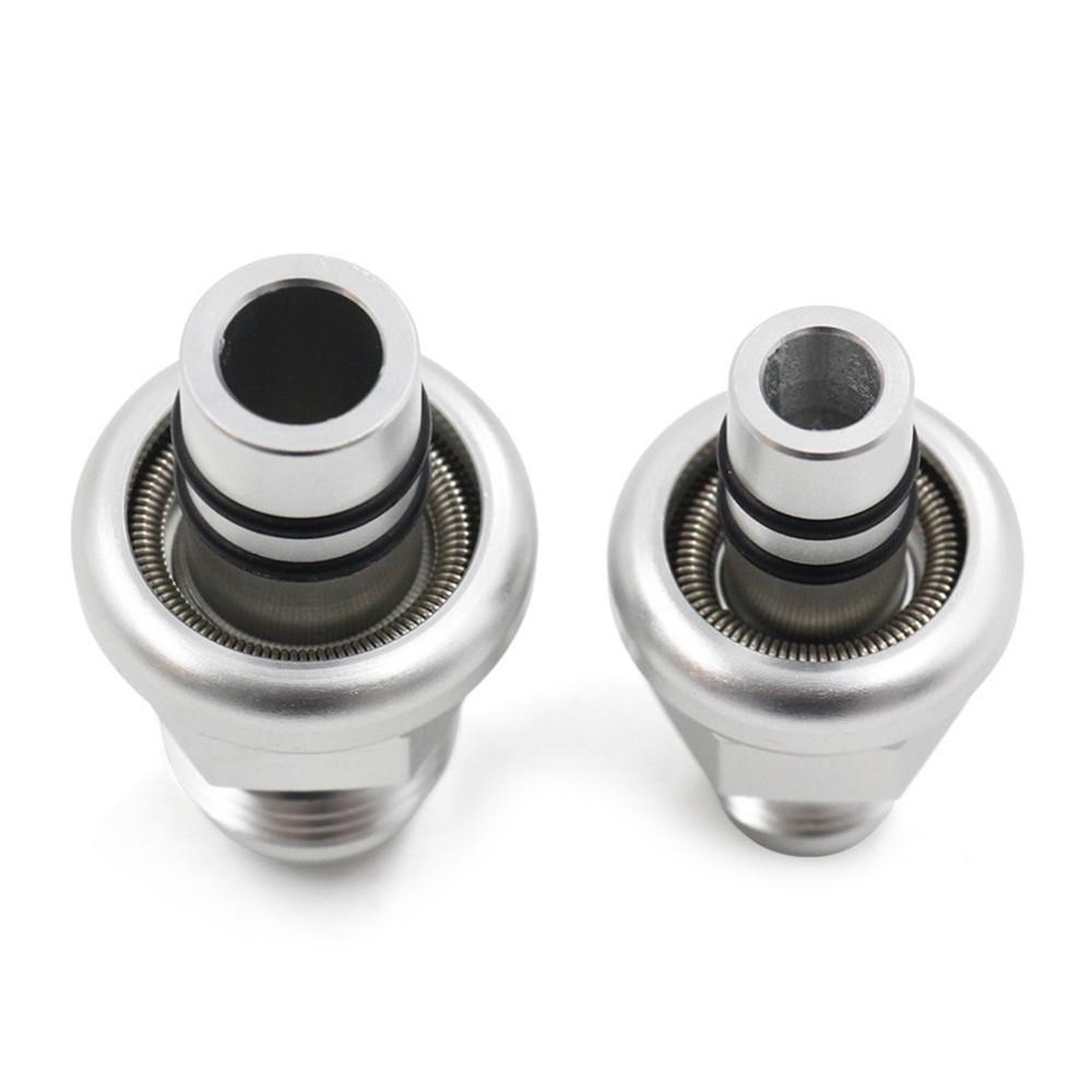 2Pcs For 1986-1998 Ford Mustang -6AN & -8AN Fuel Rail Adapters Aluminum Alloy