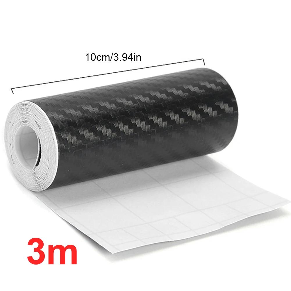 3D Carbon Fiber Tape Stickers DIY Nano Black Car Door Edge Guards Side Protector Strip Waterproof Protection Film Decorative