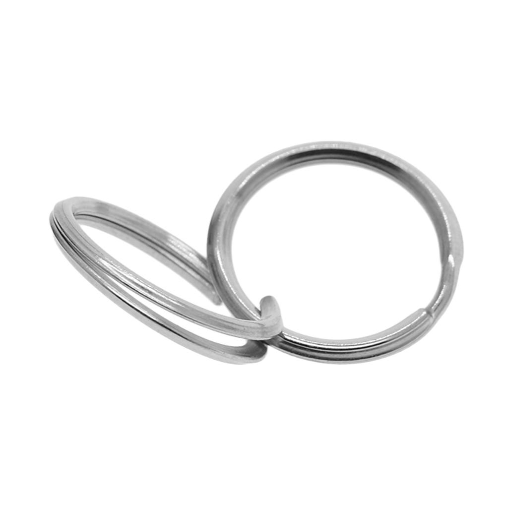 40 bucăți 20 mm 304 oțel inoxidabil divizat breloc chei breloc lesă câine bricolaj