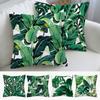 4Pcs Cushion Cover with Zipper Tropical Plants Print for Sofa Couch Car Cushion Square Pillowcase Home Decorative