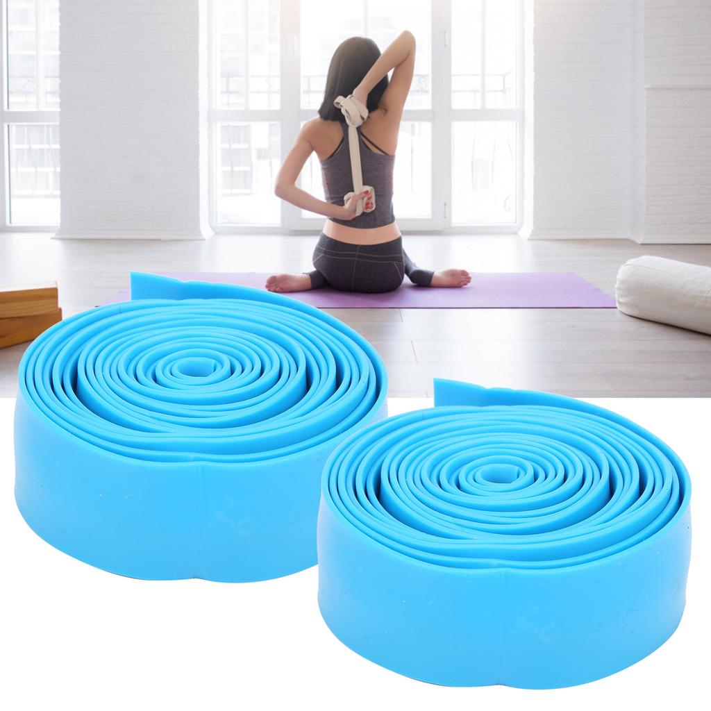 2er Set 2,5 m Yoga Elastikbänder Übung Sport Dehnband Widerstandsband ExpanderBlau