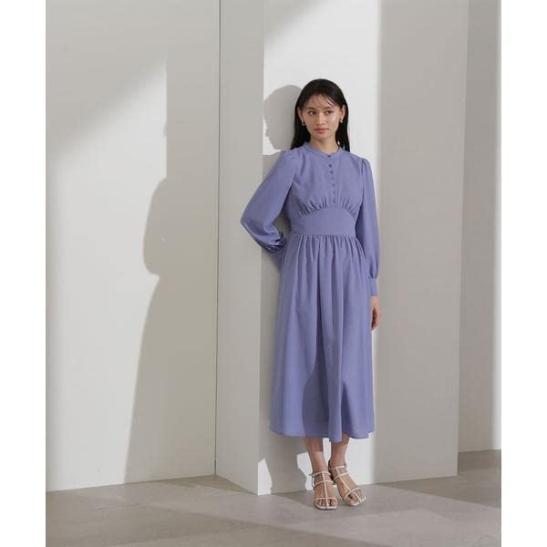 Beauty Casual Wide Waist Yoke Navy [Natural Basics] Dress, Dress, Women's,