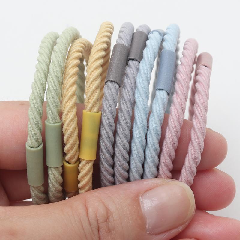 10pcs Trendy Girls Braided Elastic Hair Rubber Bands Women Hair Scrunchies Ponytail Hair Holder Hair Gum Hair Tie