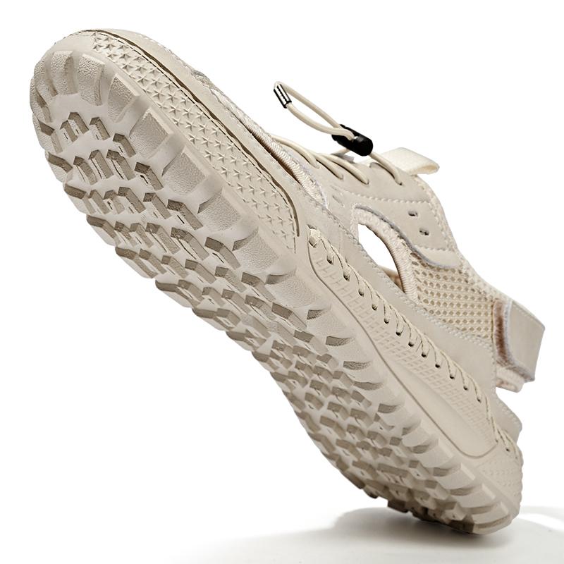 Summer Men's Sandals Handmade Mesh Breathable Casual Shoes