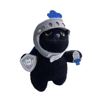 Sevimli Mini Versiyon Peluş Oyuncak Anahtarlık Küçük Q-Versiyon Şövalye Kedi Bebek Peluş Oyuncak Sevimli Bebek Sırt Çantası Kolye Hediye Sürpriz