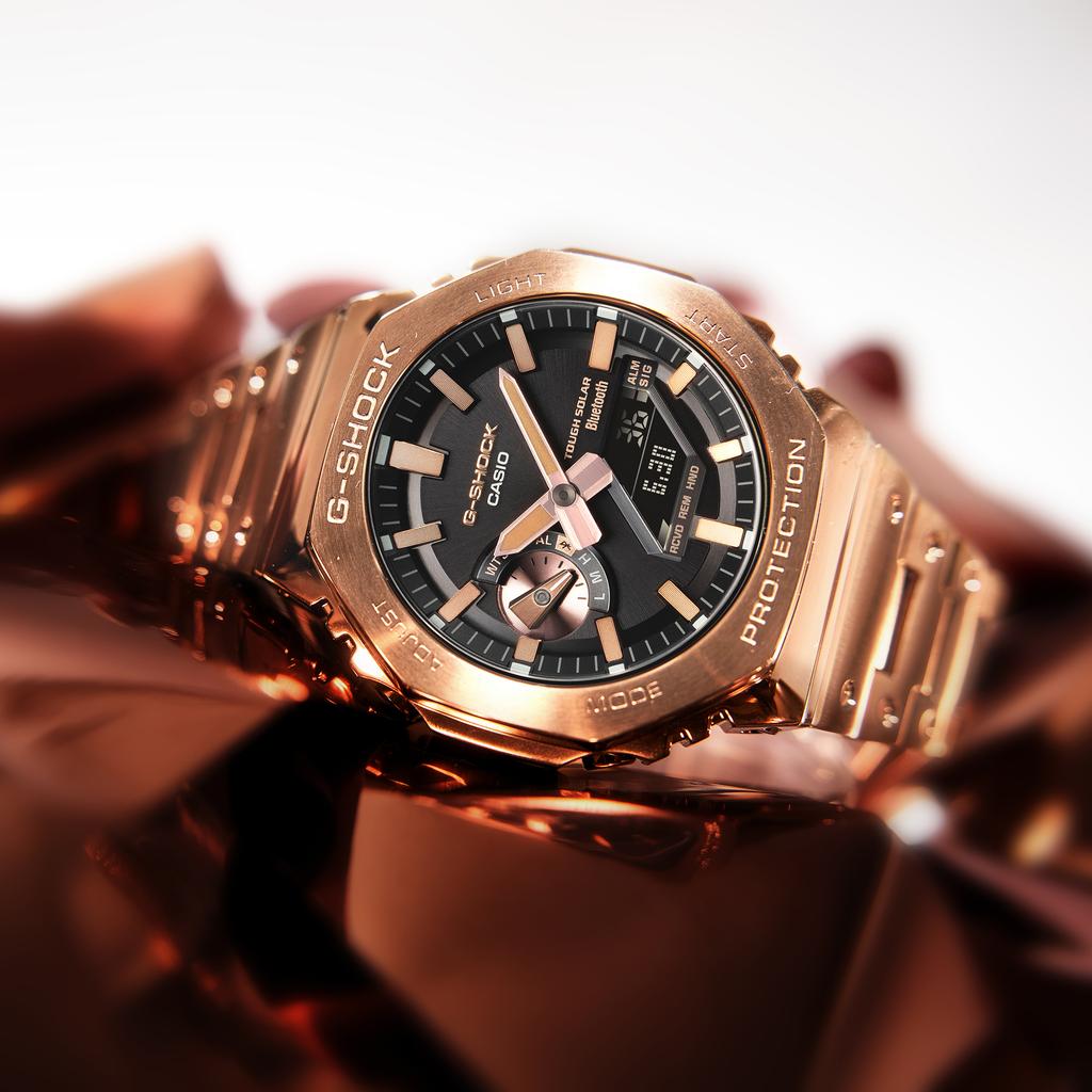 Casio G-SHOCK Męski Stal Nierdzewna Wodoodporność 200M Odporny na Wstrząsy Kwarcowy Zegarek GM-B2100GD-5A
