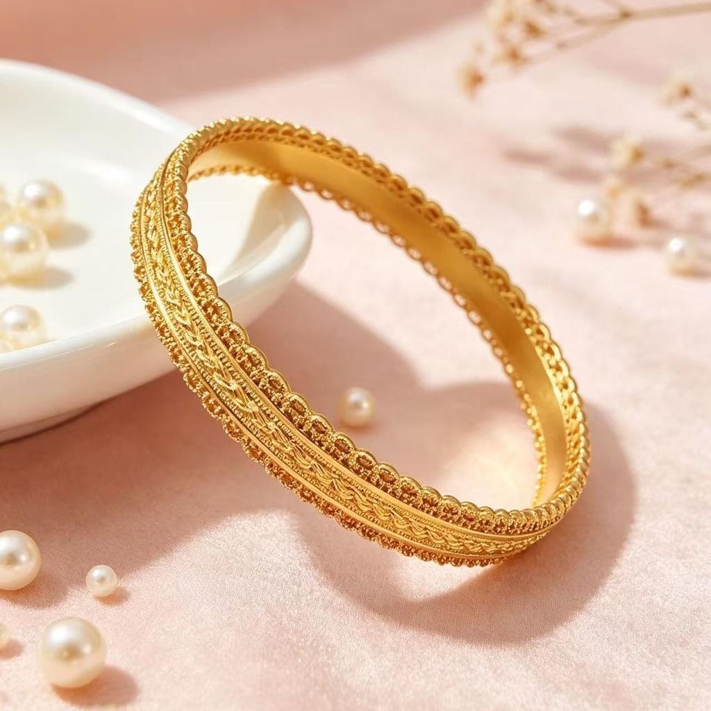 Ancient Method of the Same Style, Hollow Silk, Rich Bracelet, Advanced Closed Wheat Ear Lace, Exquisite Light Luxury Bracelet, Advanced