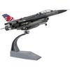 1:F-16D Angriffsflugzeug im Maßstab 1:72, Metall-Druckgussflugzeug, inklusive Legierungsständer für Sammlerstücke oder als Geschenk