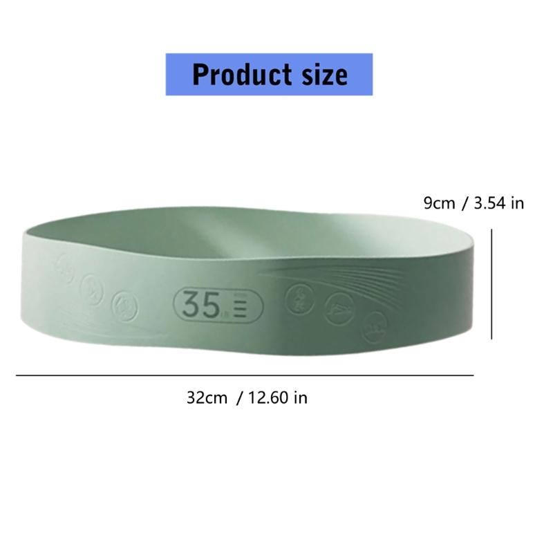 High Elasticities Band Wide Nonslip Multiple Strength Level Printed Workout Guide Silicones Exercise Belt Training