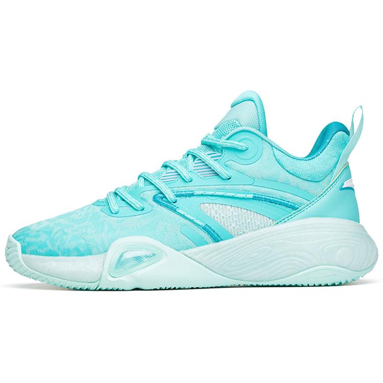 New Anta Feather Cushioned Slip Resistant Abrasion Resistant Low Top Performance Basketball Shoes Men's Green 112211602Q-8