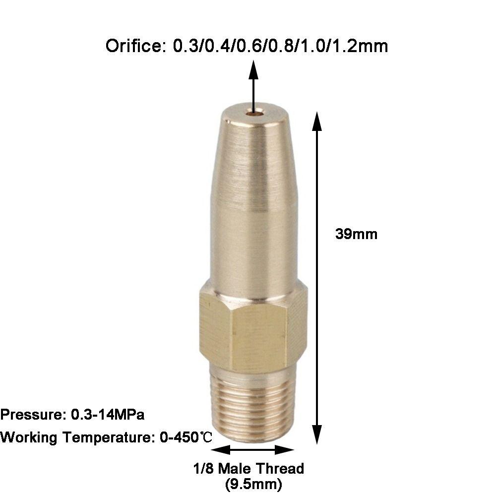Brass Material High Pressure Cutting Nozzle Brass Water Jet Nozzle  Paper Mill Trimming