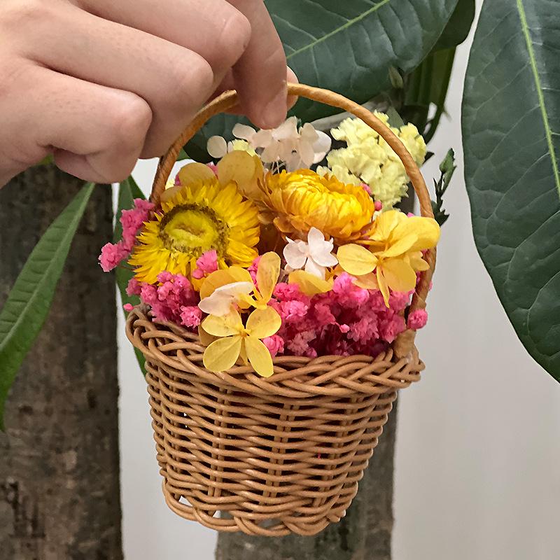 Back-to-School Gift: DIY Eternal Flower Mini Basket Ornament for Team Building & Decoration