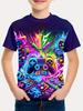 T-shirty dla chłopców z krótkim rękawem, z nadrukiem 3D pada do gier, letnie ubrania dla dzieci, codzienna moda, z okrągłym dekoltem, koszulki dla chłopców, topy, ubrania dziecięce