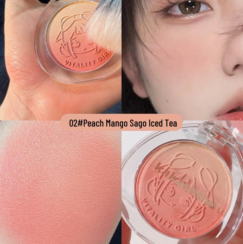 Kakashow Energetic Girl Gradient Blush: Orange Nude Natural Highlight Contour Palette