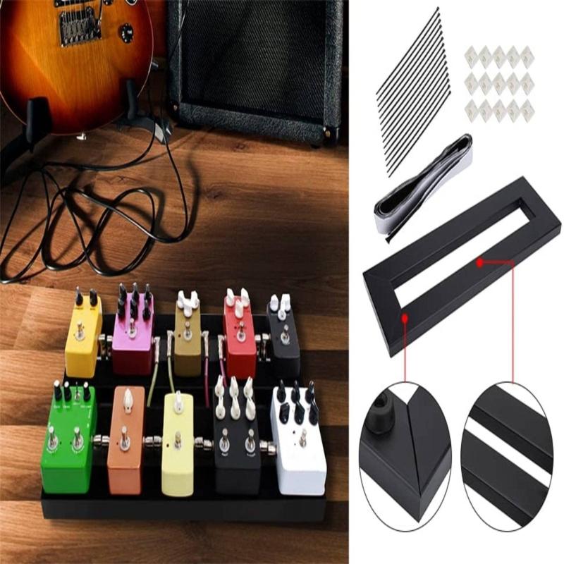 Professional Aluminum Alloy Effect Pedal Organizer Board Light Weight Guitar Pedal Mounting Board For Guitar Effects