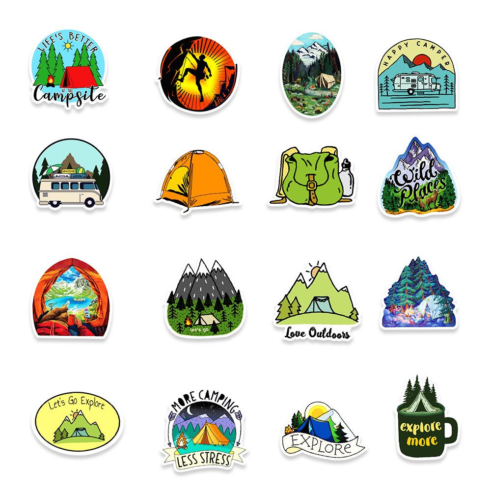 50 Outdoor Camping Adventure Graffiti Stickers Car Mobile Phone Suitcase Computer Decoration Stickers Waterproof