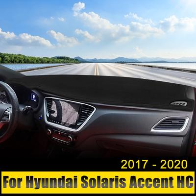 Alfombrilla antideslizante para salpicadero de coche, antirayos UV, para Hyundai Solaris Accent RB 2010 2011 2012 2013 2014 2015 2016