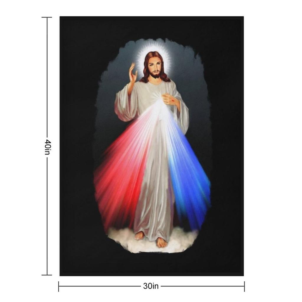 Divine Mercy Throw Blanket Decoratives Soft Plush Plaid warm winter Sleeping Bag Blankets
