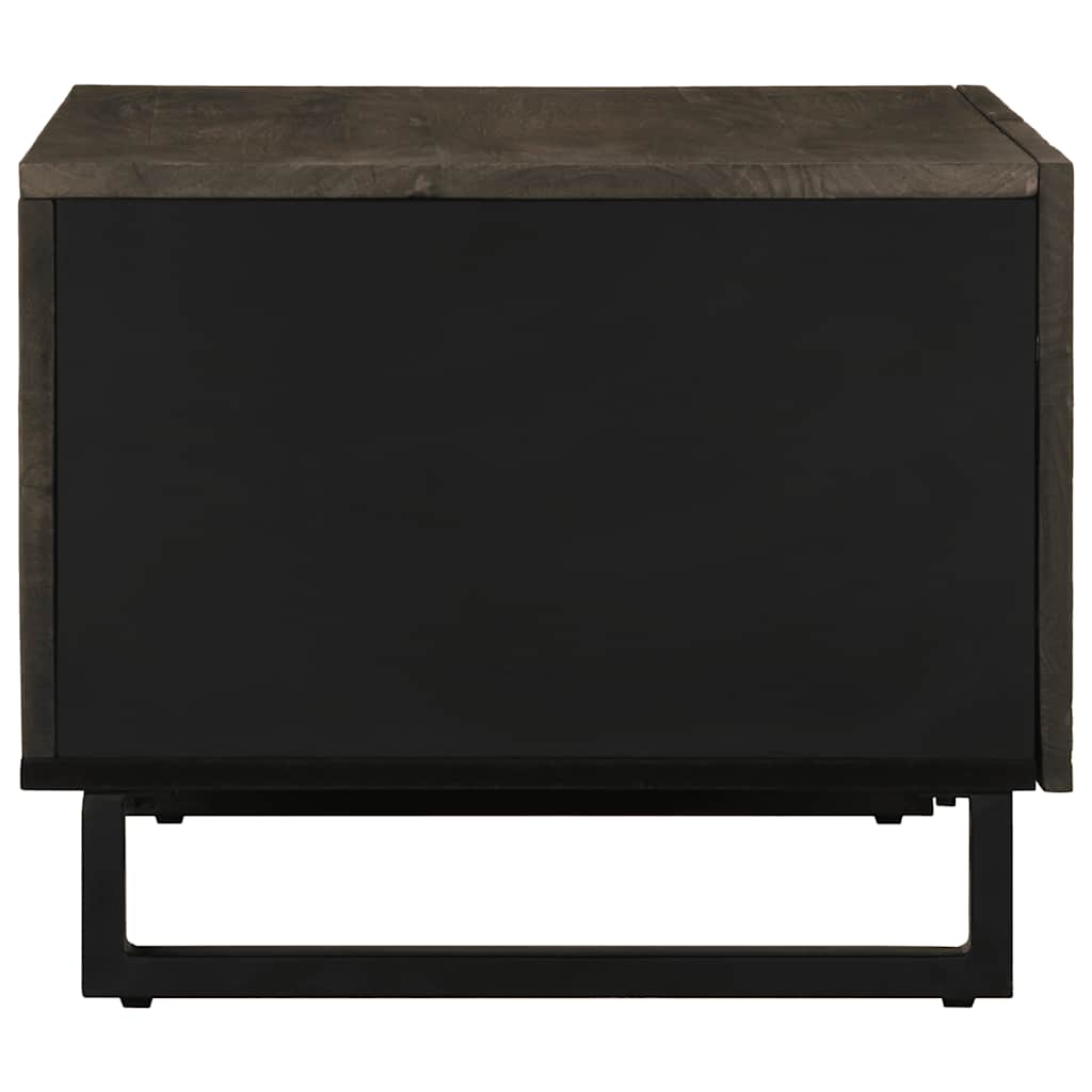  Coffee Table, Black, 80x50x40 Cm, Solid Mango Wood