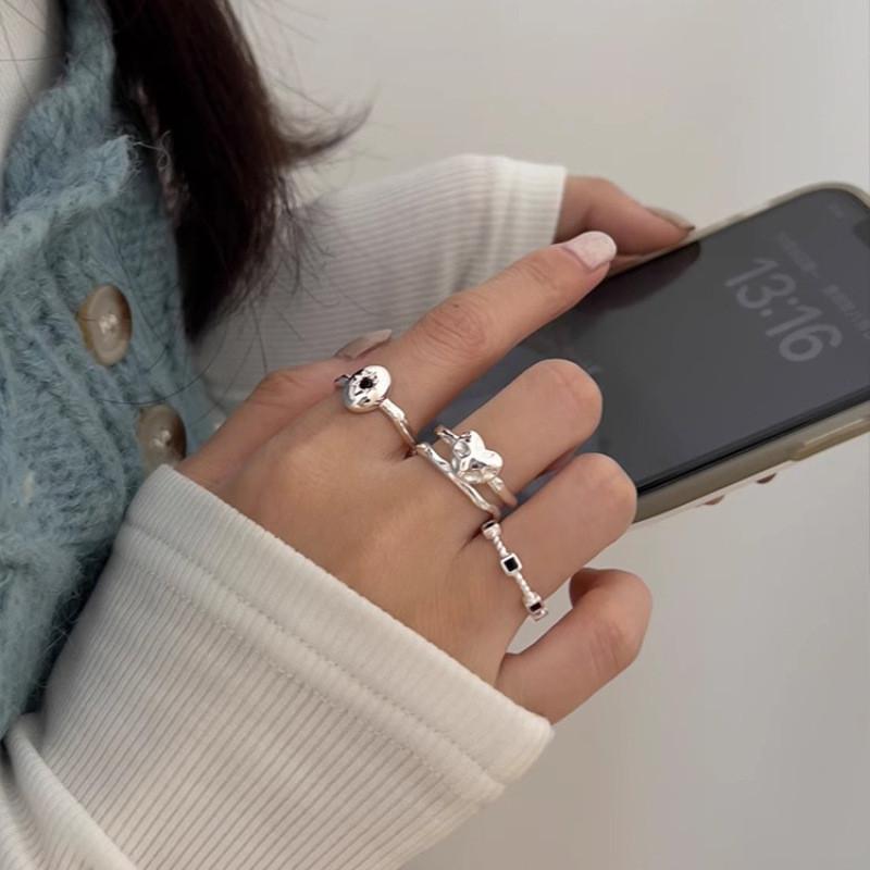 Trendy And Unique Adjustable Copper Geometric Zircon Ring For Stylish Women