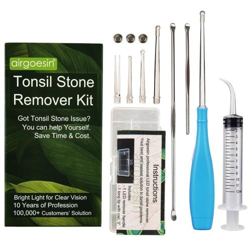 

Airgoesin Upgraded Tonsil Stone Removal Tool and Earwax Removal Tool (Blue)