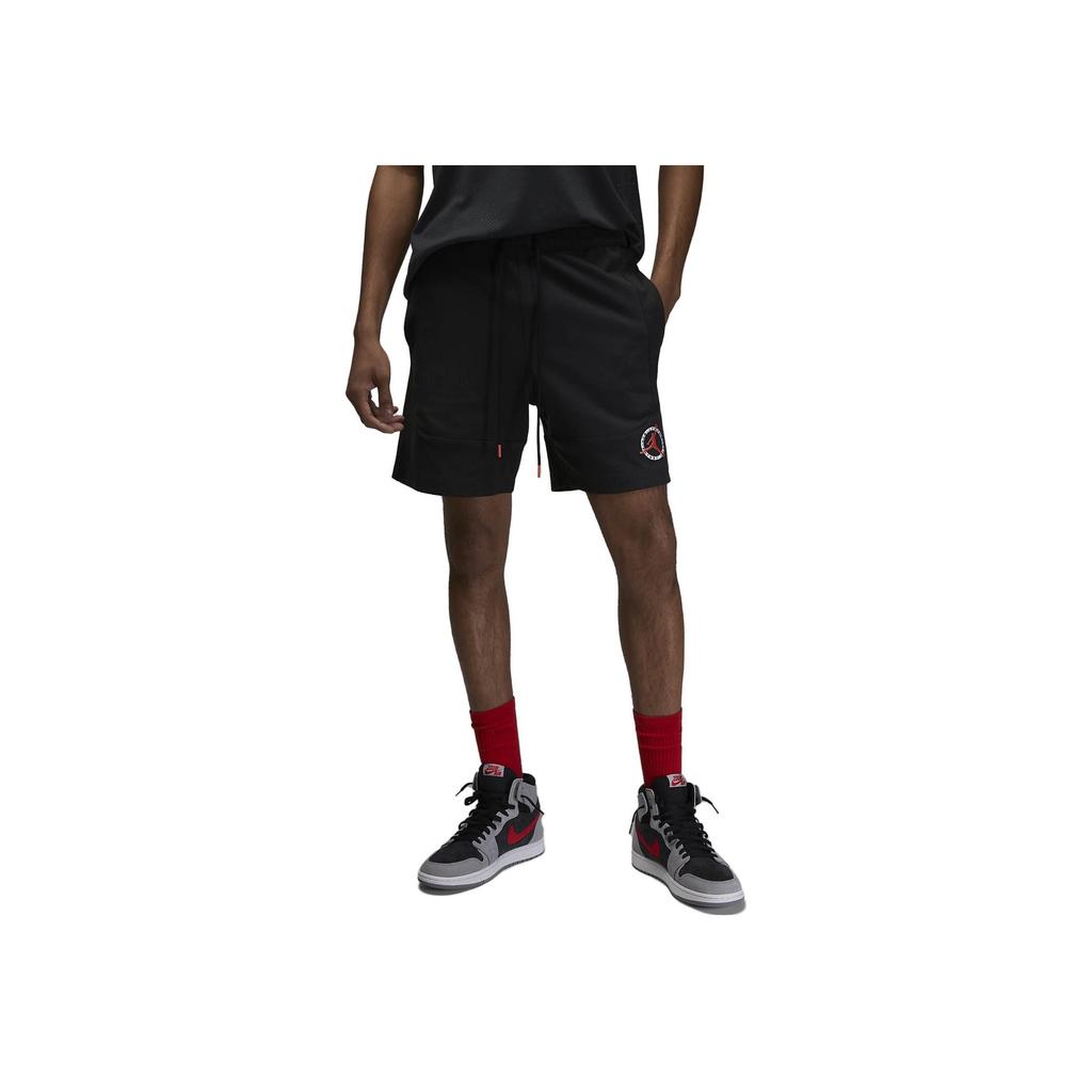 Jordan Flight MVP Logo Print Taillierte Sportshorts Herren Unterteile Schwarz DX9723-045