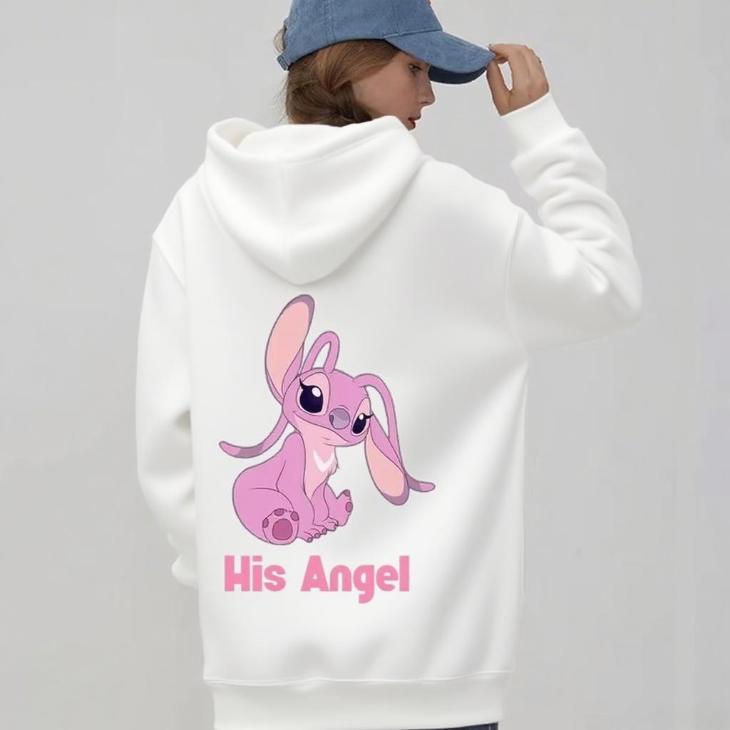 Disney Parent-child Hoodies, Cute Couple Outfits, Disney Character Autumn and Winter Cartoon Sweatshirts, Harajuku Street Wear