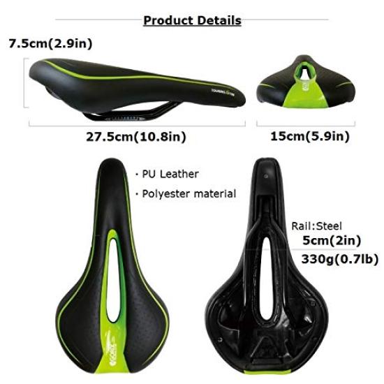 GORIX Bicycle Memory Foam Saddle Cushion Soft Compatible with Road Mountain and Others White x White [Thick Type] Bikes, Bikes, GX-C19