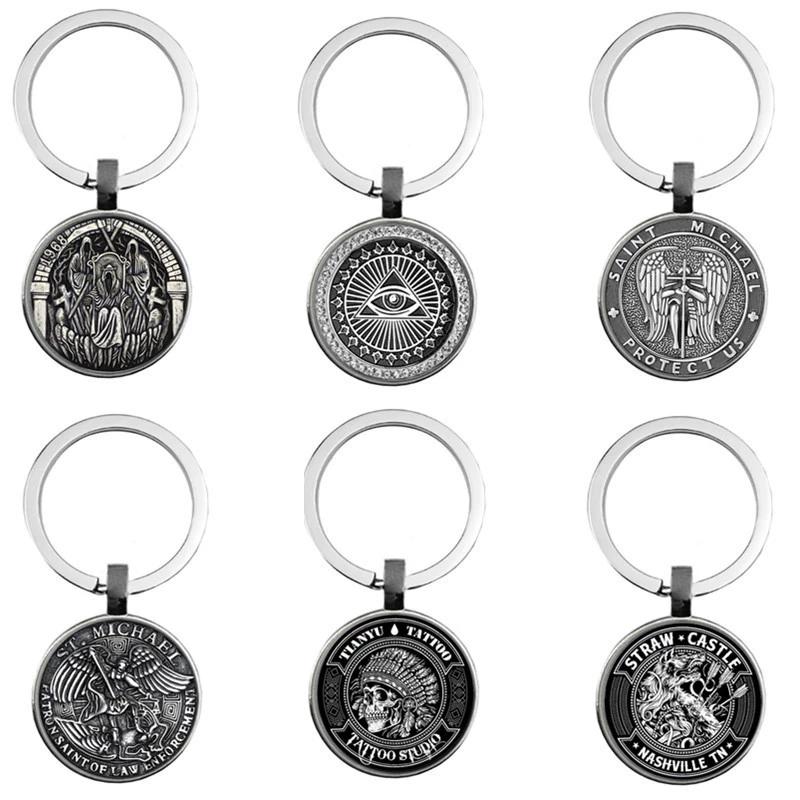 Keychain Accessories Pendant Floral Thanksgiving Text Good Friends Retro Personalized Keychain Gift Pendant