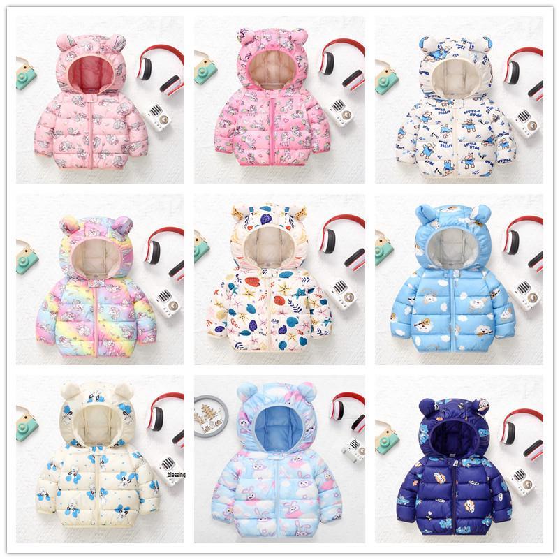 Children's Lightweight Autumn/Winter Cartoon Down Cotton Jacket for Boys and Girls - Small/Medium, Thickened Outerwear.