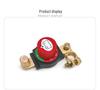 High-Current Brass Battery Terminal with Integrated Disconnect Switch and Detachable Knob for Car Modification
