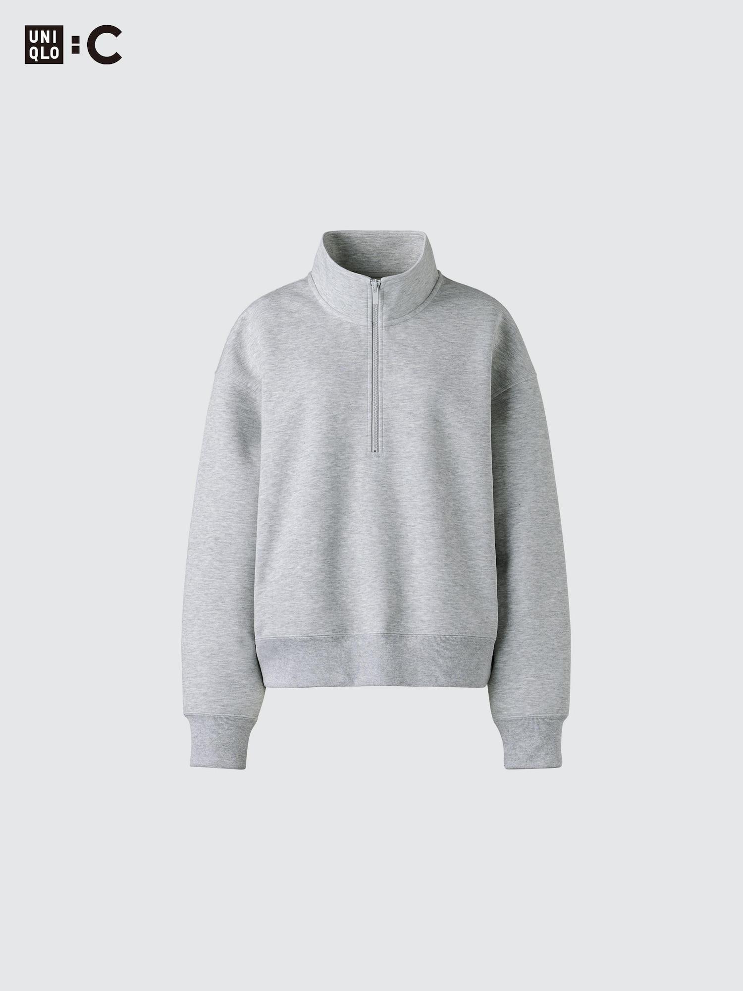 Uniqlo Sweatshirt Half Zip Pullover 03 GRAY/UNISEX XS