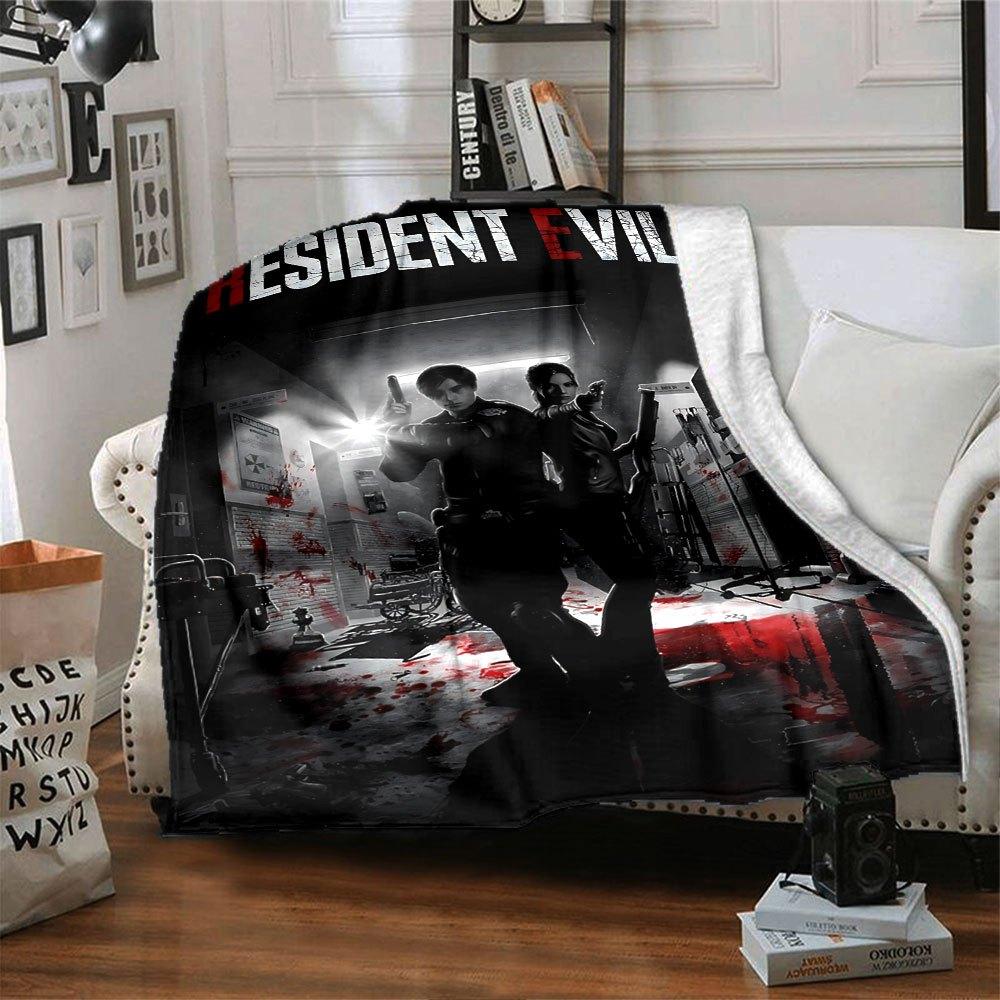 1pc Resident Evil 11 Blanket Soft Warm Throw for Home, Office, Travel All Season Cozy Bedding Gift, Office Cozy Accessor