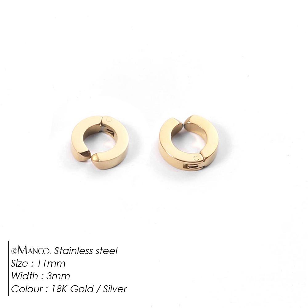 eManco Fashion Gold Size Circle Earrings Women's Jewelry Accessories Classic Stainless Steel Earrings Wholesale